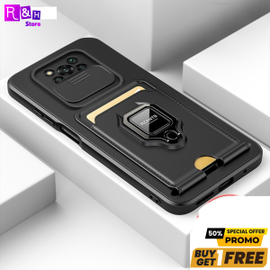 PROMO Case Xiaomi POCO X3 X3 Pro X3 NFC Slide Camera with Card Slot + GRATIS TG 5D 6D BLUE LIGHT SPY