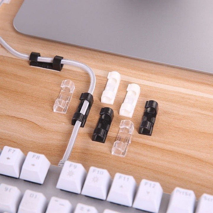 Bộ 20 miếng dán tường đi dây điện trong suốt - kẹp cố định nút giữ luồn ...