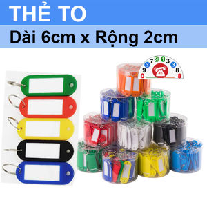 Combo 20 Thẻ Đánh Dấu Ghi Chú Chìa KhóaMóc Khóa Xe Máy Ô tô Móc Gắn Thẻ Note Ghi Số Phòng Khách Sạn Thẻ Văn Phòng