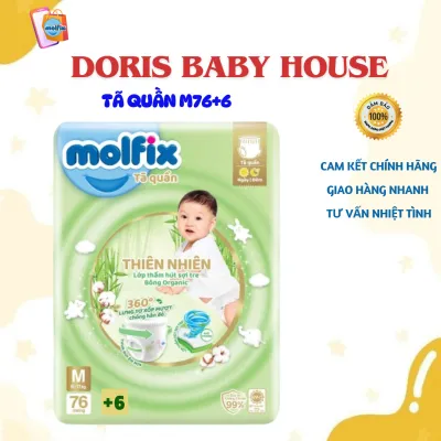 [Mẫu mới - Chính hãng] Tã bỉm em bé quần hoặc dán Molfix đủ size M(76)/L(68)/XL(62)/XXL(56)/XXXL (22+6)