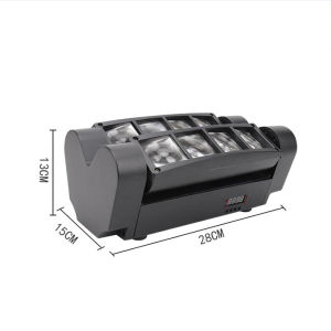 SKYLUX Spider Moving Head Light LEDs Beam DJ Lights RGBW Sound Activated DMX512 Stage Lighting for Party Pub Disco Show Wedding Event