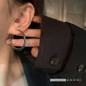 🔥Cozyrooms👍Ins Personalized Cold Style Earrings Trendy Round Earrings Fashion Versatile Silver Earrings