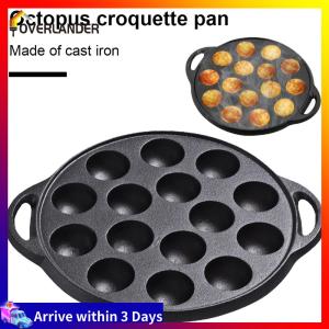 Cast Iron Octopuses Meat Balls Mold 15 Compartment Holes Nonstick Octopus Ball Maker Home Cooking Baking Forms Mold Tray