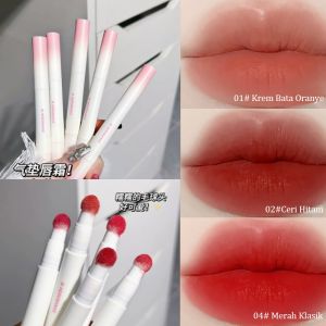 【Kirim dalam 24 jam】Air Lip Glaze Matte Air Cushion Lip Cream Lip Powder Cream Wanita Bare Face Whitening Lip Gloss
