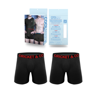 (Box 2 ชิ้น) Cricket & Co กางเกงชั้นในผู้ชายรุ่น Cool Max แบบ Long Boxer มี 6 สี