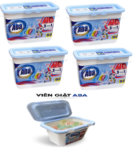 Hộp 20 viên giặt xả ABA 3 trong 1 - Viên giặt xả lưu hương bền màu đánh bay vết bẩn 380g