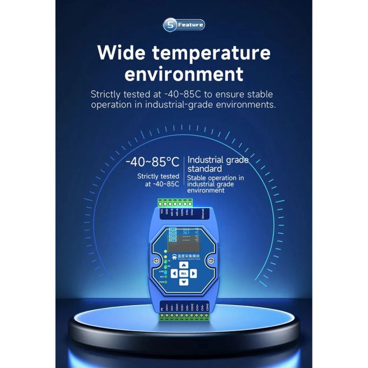 Modbus Tcp Temperature Sensor Array Module 6 Way Temperature Acquisition Module Type K Modbus Thermocouple Input ...
