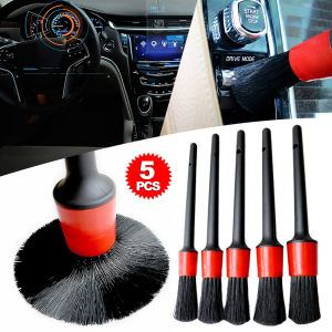 5pcs Car Detailing Brush Auto Cleaning Car Cleaning Detailing Set Dashboard Air Outlet Clean Brush