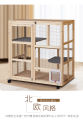 Pet Nordic Style Solid Wood Cat Wooden House Cat Cage Cat Villa Super Large Cat House Luxury Cat Nest Cat Cabinet Rumah Kucing Sangkar Kayu Besar. 