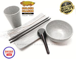 PROMO SET JAPANESE STYLE MELAMINE WARE. SET MELAMINE GOLDEN DRAGON STONE. SET MELAMIN TERMURAH. SET MELAMINE BEST SELLER DAN TERLARIS. SET MELAMINE MEWAH