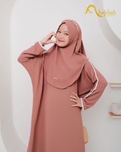 Gamis Anak Tanggung Inara 4-17 Tahun Abaya Set Hijab Batwing Dress Gamis Polos Basic Premium Daily Kekinian Terbaru Bahan Cringkle Airflow Gamis Anak Perempuan gamis abaya anak