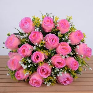 CHLOCH Mini Real Happy Flower 10 Colors 18 Head Valentines Day Flowers  Photography Photo Gift Rose Flowers Decorative Home Decorative