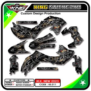 Decal Kawasaki KLX 150. 2023 SM Full Body - Custom Nomer dan Nama Gratis. KS.011