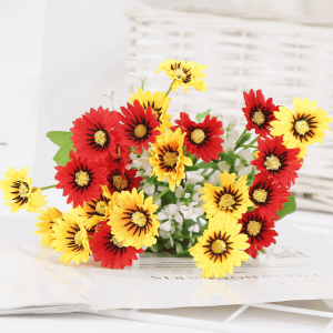 Bunga Krisan Daisy Imitasi Tanaman Hias 1 Buket 6 Tangkai Bahan Sutra Artificial Bouqet BG152