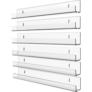 Acrylic Bathroom Shelves Acrylic Shelf Transparent Wall Mounted Thick Acrylic Shower Shelf Clear Storage Display Rack