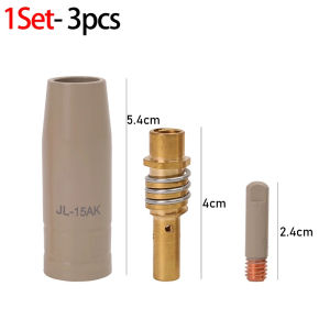 15PCS 15AK Torch Welding Nozzle Consumables MIG Torch Gas Nozzle Tips Holder Neck Wrench For MIG Welding Machine 0.8/1.0/1.2mm