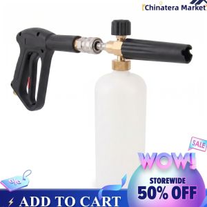 【Chinatera】 1L Cars Wash Foamer Tool 1/4 Inch Connect Wide Angel Cars Washing Corrosion Resist for Outdoor Yard Garden Driveway Cleaning