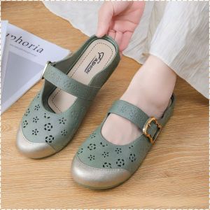 ไม้แตะ หัวห่อ ความรู้สึกของแฟชั่น รองเท้าผู้หญิง เย็น สะดวกสบายและเบา ผู้หญิงยุคใหม่ ดอกไม้ ทนทาน