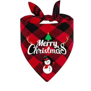 Dog triangle towel Christmas Bandanas Classic Xmas Thanksgiving Pet Scarf Bibs Kerchief Holiday Birthday Decoration for Dog