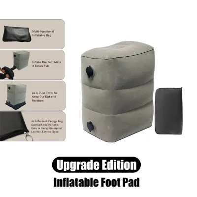 Heyman Inflatable Footrest Pillow Office Rest Cushion for Travel Kids Adults Airplane Travel Pillow-Adjustable Height Cushions for Kids to Sleep While Traveling Kusyen Angin Alas Kaki
