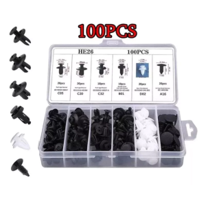 100PCS Car Fastener Clip Door Trim Panel Bumper Dashboard Fender Skirting Body Part Upholstery Remover Wrench Pryer Tool