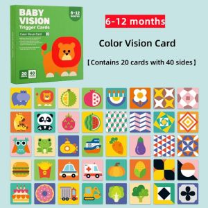 Montessori Black and White Color Visual Flash Card Baby Visual Stimulation Card Newborn Baby Sensory Toy Cards