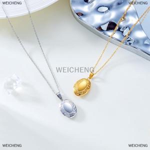 [COD] WEICHENG Stainless Steel Openable Locket Pendant Necklace For Women Photo Box Heart Charm Chain Zircon Collar Jewelry Family Lover Gift