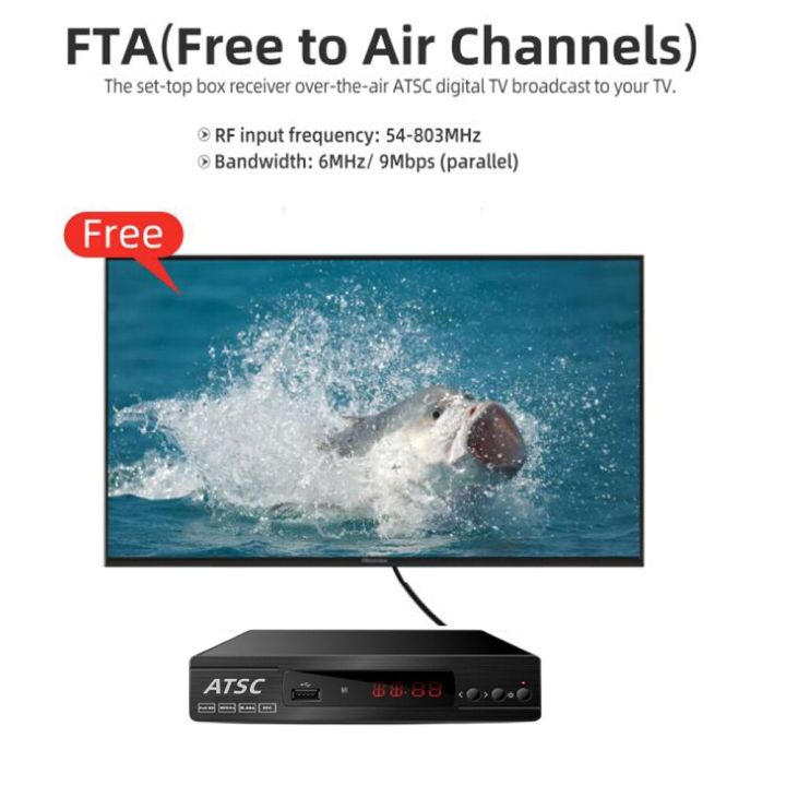 Korea ATSC QAM Digital TV Converter With Korea Language Terrestrial HD