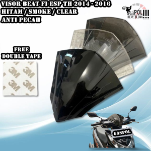 VISOR BEAT FI ESP F1 2014 2015 2016 OLD LAMA WINSIL TAMENG WINDSHIELD WIND SHIELD ANTI PECAH PNP