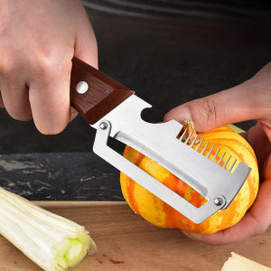 ✨Peeler Slicer Multifunctional Kitchen Tool/Vegetable Fruit Julienne Stainless Steel Peeling Knife/Anti-slip Handle/Easy Cleaning - Multi-Functional Stainless Steel Peeling Onion Slicer