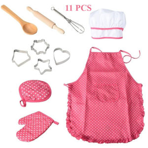 Childrens Pretend Play Smart Toy Set Simulating Housework Kitchen Baking Apron Mini Cute Household Cleaning Tools Gift