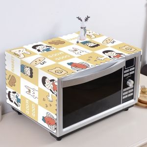 Waterproof Microwave Oven Covers Grease Proofing Storage Bag Double Pockets Dust Covers Oven Hood