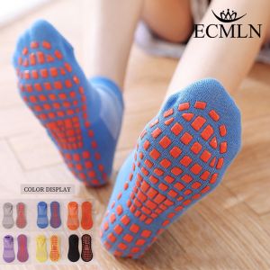 ECMLN Cotton Floor Socks for Adults and Children Anti-skid Play Socks Pilates Yoga Socks Breathable Elastic Sports Home Wear Sock