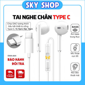 Tai nghe Type C dành cho 16 pro max 15prm và Samsung Xiaimi Oppo cổng type C C nghe gọi đầy đủ bass hay nghe nhạc