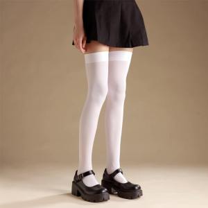 Knee High Socks Ladies Long Tube School Socks Black/White JK Over Knee Socks Women Basic Classic Versatile Long