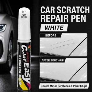 Car Touch Up Paint Repair Pen Black White Silver Red Scratch Concealer Auto Paint Chip Filler Precision Brush DIY Car Body Repair for Doors Bumpers Hood Trunk Side Mirror Motorcycle Vehicle Paint Care Tool Portable Easy Use