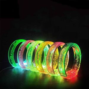Mix 10pcs Led Glowing Bracelet Glow In The Dark Wristbands Concerts Birthday Party Supply Accessory