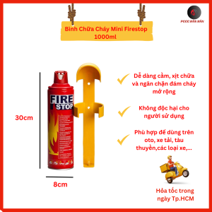 Bình Chữa Cháy Mini Firestop Cho Xe Hơi 500ml -1000ml Tiện Dụng