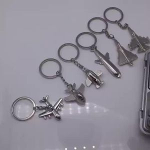 LZD One Metal Keychains Key Chain Aviation Model Creative Gift Small Plane LOGO Lettering