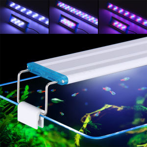 Super Slim LED Aquarium Lights Plants Growing Lights 18-58cm Extensible Waterproof Clip on Lamp for Fish Tank