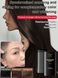 Hair Stick Waterproof and Sweatproof Cover ones Gray Hair Natural Toothed Combs are Easy Hair Care Accessories Hair Dye 一次性染发棒 不伤发染发剂