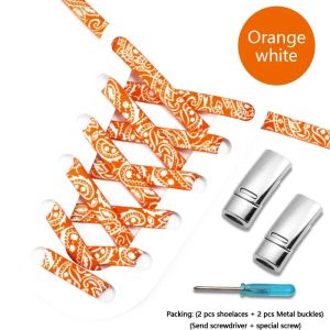 No Tie Shoelaces Metal Lock Elastic Shoe Laces for Sneakers Men and Women Leisure Lazy Shoes Lace Flat Rubber Band Accessories