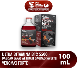 Pit Cobra Venomax Forte 100ml Injectable - Ultra Bitamina B12 5500! Dagdag Kamandag ng Palo ng Manok mo!