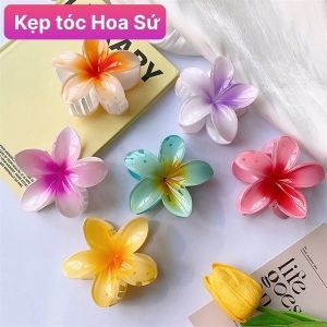 Combo 10 Kẹp Tóc Hoa sứ - Kẹp tóc hoa Nhiều Màu Sắc Phong Cách Hawaii