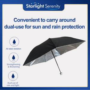 Dual-Use Sun Umbrella Folding Sunscreen UV Umbrella 8 Bone Paraguas Rain Parasol Frame Windproof