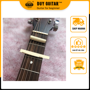 Bộ Ngựa và lược đàn guitar Acoustic bằng nhựa cứng màu trắng nut and saddler guitar Sale rẻ dưới 49k Duy Guitar Store