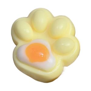 ZSDN MALL Trứng luộc Đồ chơi bóp chân mèo mini Chân Mèo Cầu vồng ba màu Đồ chơi giảm căng thẳng Mềm TPR Đồ chơi giảm căng thẳng hoạt hình Đồ chơi vui nhộn