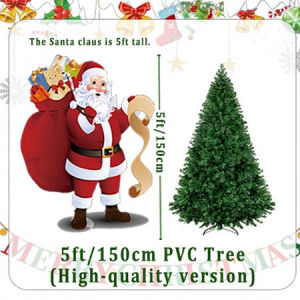 【Free Gift】Foldable Christmas tree 4FT-7FT Christmas tree 1300 branches with decorations Metal stand easy to assemble