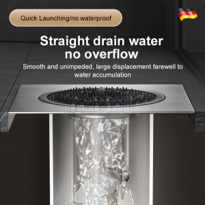 【304 Stainless steel panel】Odor-proof floor drain with cover Antismell floor drain Stainless Steel Refurbished Sewer Odor Control Cover