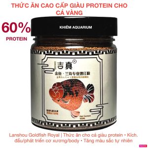 Thức ăn cá vàng ranchu JIZHEN/BESSN LIONHEAD 60% ĐẠM Cám hỗ trợ tăng đầu cho cá vàng hulx